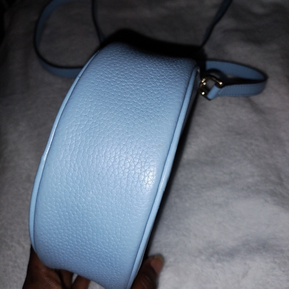 Michael Kors Fulton Small Logo Debossed Leather Canteen Crossbody Bag GUC - Picture 4 of 13